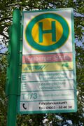 Haltestellenschild Romberger Straße