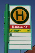 Haltestellenschild Barsen 14