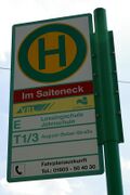 Haltestellenschild Im Saiteneck