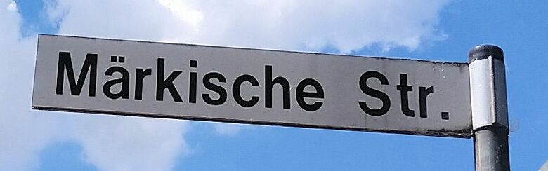 Straßenschild Märkische Straße