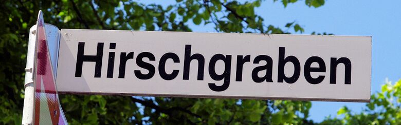 Straßenschild Hirschgraben