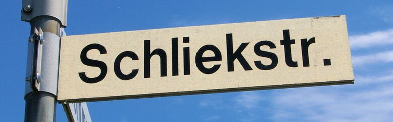 Straßenschild Schliekstraße