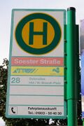 Haltestellenschild Soester Straße
