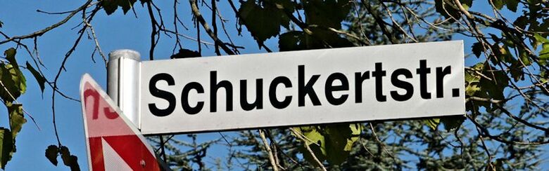 Straßenschild Schuckertstraße