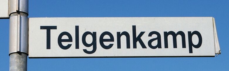 Straßenschild Telgenkamp