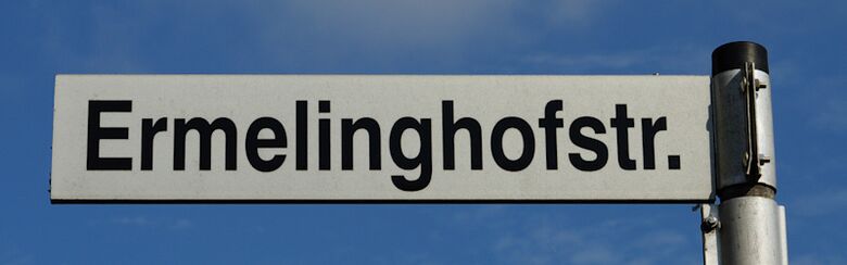 Straßenschild Ermelinghofstraße