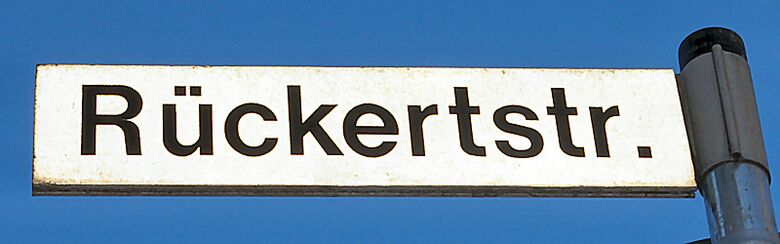 Straßenschild Rückertstraße