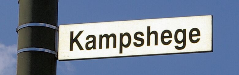 Straßenschild Kampshege