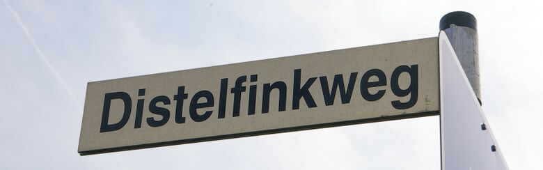 Straßenschild Distelfinkweg