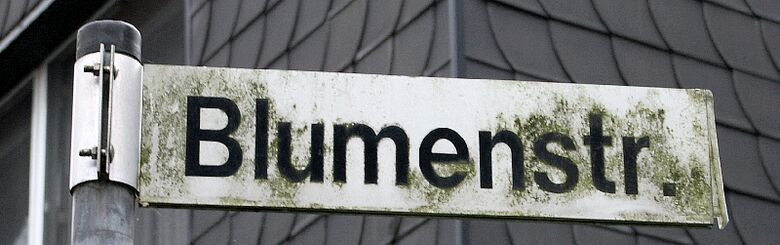 Straßenschild Blumenstraße