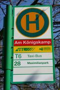 Haltestellenschild Am Königkamp