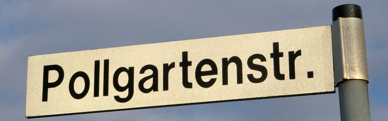 Straßenschild Pollgartenstraße