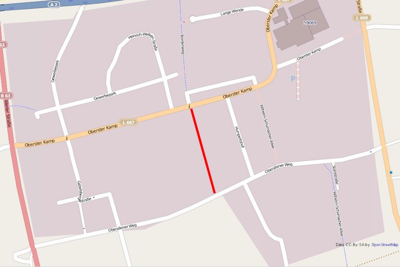 Ehemaliger Verlauf Straße-RH29