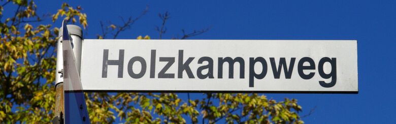 Straßenschild Holzkampweg