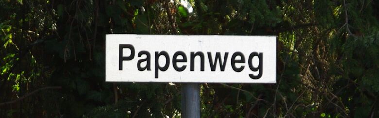 Straßenschild Papenweg