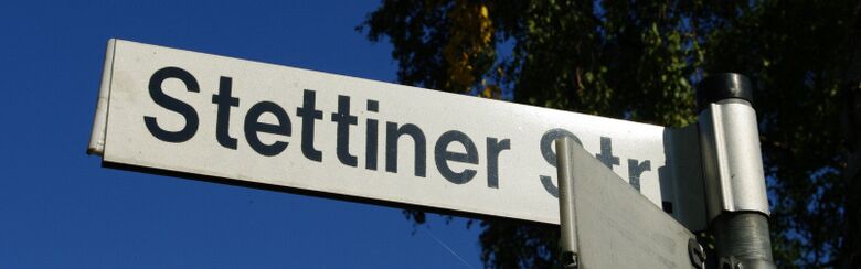 Straßenschild Stettiner Straße