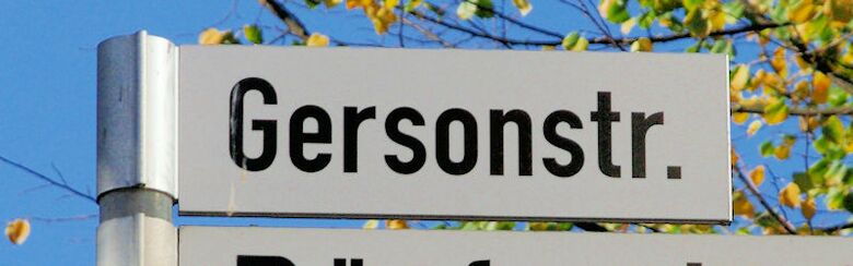 Straßenschild Gersonstraße