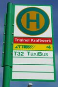 Haltestellenschild Trianel Kraftwerk