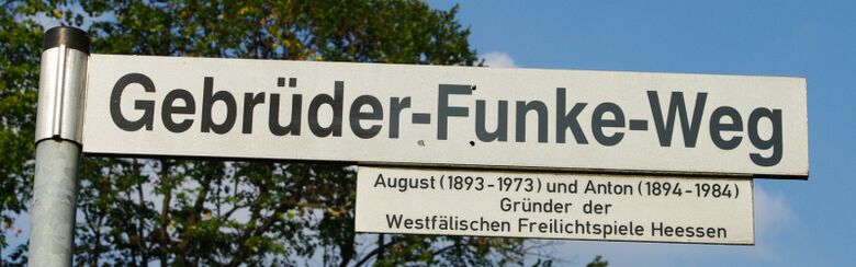 Straßenschild Gebrüder-Funke-Weg