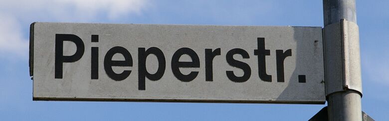 Straßenschild Pieperstraße