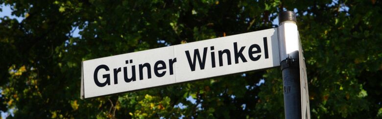 Straßenschild Grüner Winkel