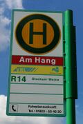 Haltestellenschild Am Hang