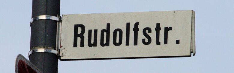 Straßenschild Rudolfstraße