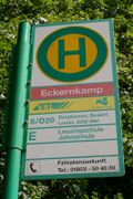 Haltestellenschild Eckernkamp