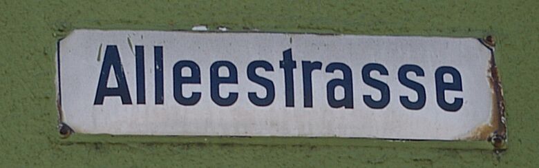 Straßenschild Alleestraße