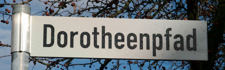 Straßenschild Dorotheenpfad