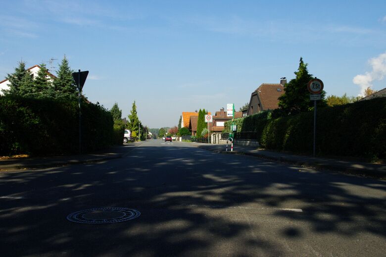 August-Bebel-Straße von der Holzstraße aus