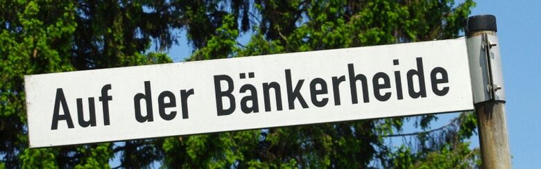 Straßenschild Auf der Bänkerheide