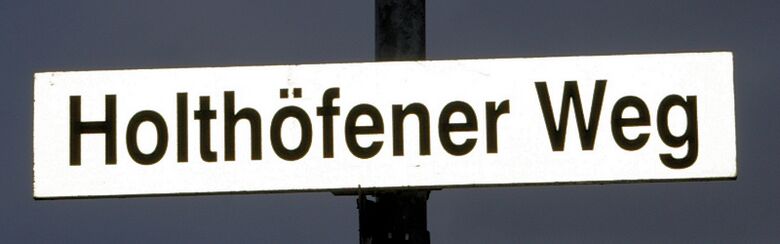 Straßenschild Holthöfener Weg