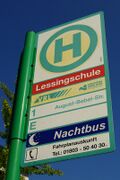Haltestellenschild Lessingschule