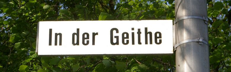 Straßenschild In der Geithe