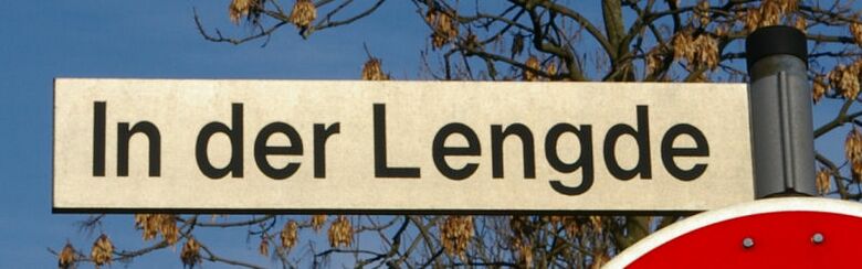 Straßenschild In der Lengde