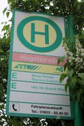Haltestellenschild Hegelstraße