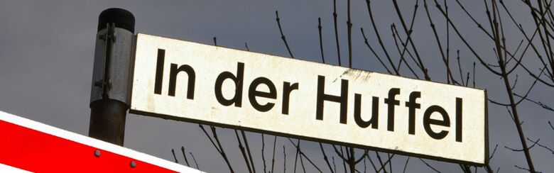 Straßenschild In der Huffel