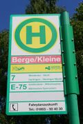 Haltestellenschild Berge/Kleine