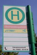 Haltestellenschild Oberlandesgericht