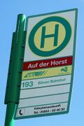 Haltestellenschild Auf der Horst