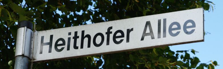 Straßenschild Heithofer Allee