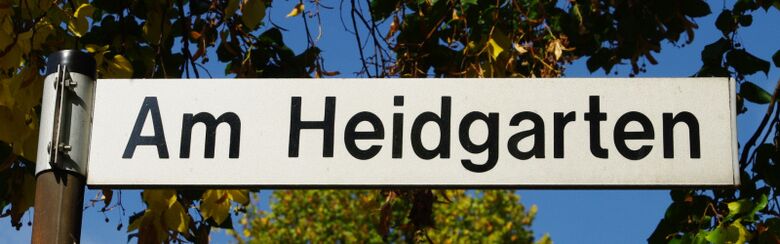 Straßenschild Am Heidgarten